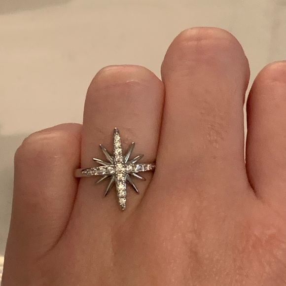 💫Silver Diamond Shooting Star Ring💫 - Picture 3 of 4